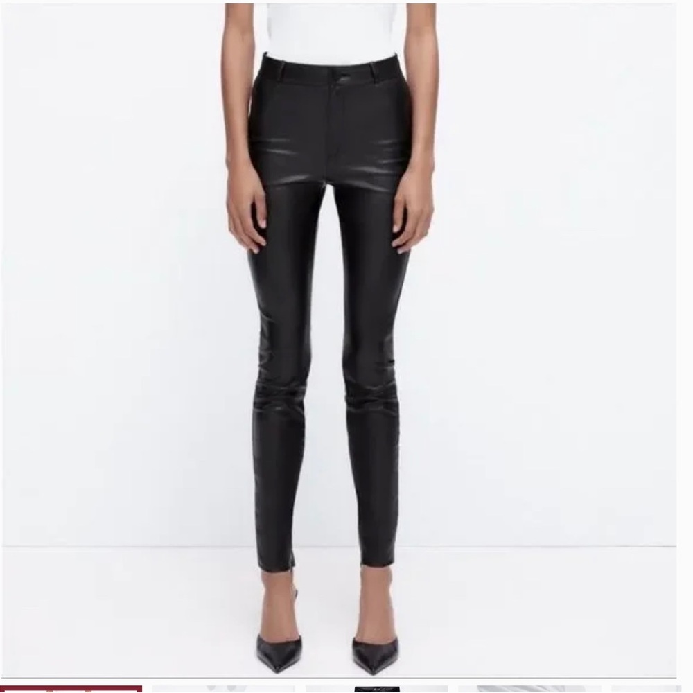 NWT Zara Faux Leather Leggings